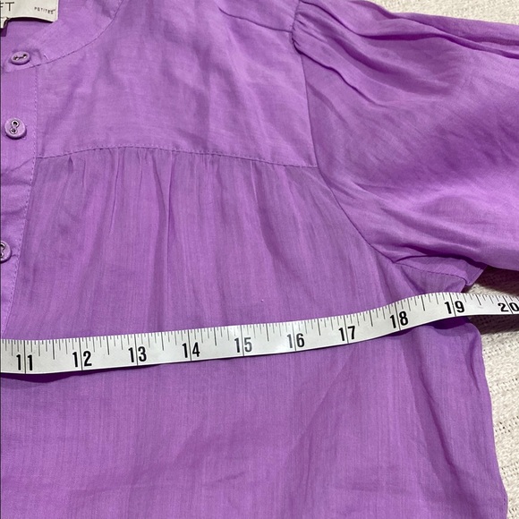 LOFT Women's lilac Button-Up Top, SP, NWT - Picture 10 of 12